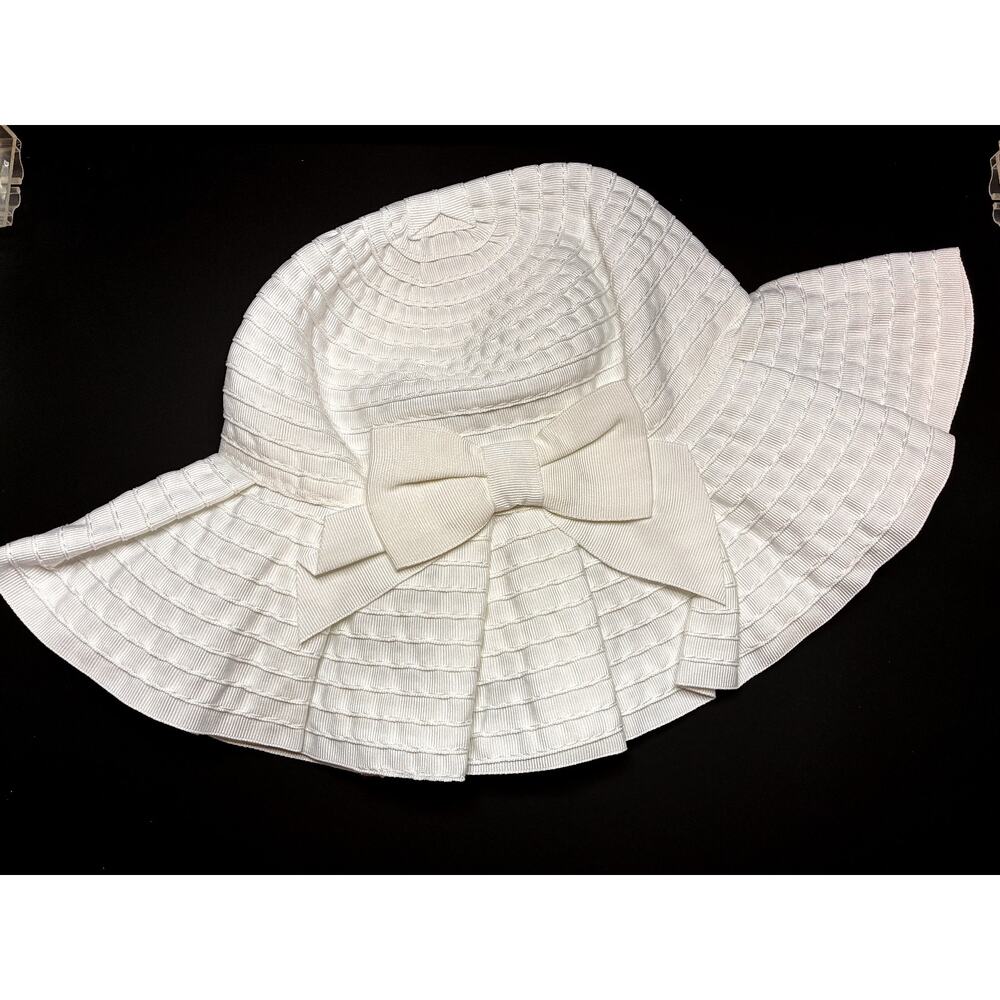 Jane & Jack Accessories white ruffle hat-Easter spring